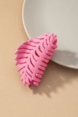 Feather shape hair claw clip