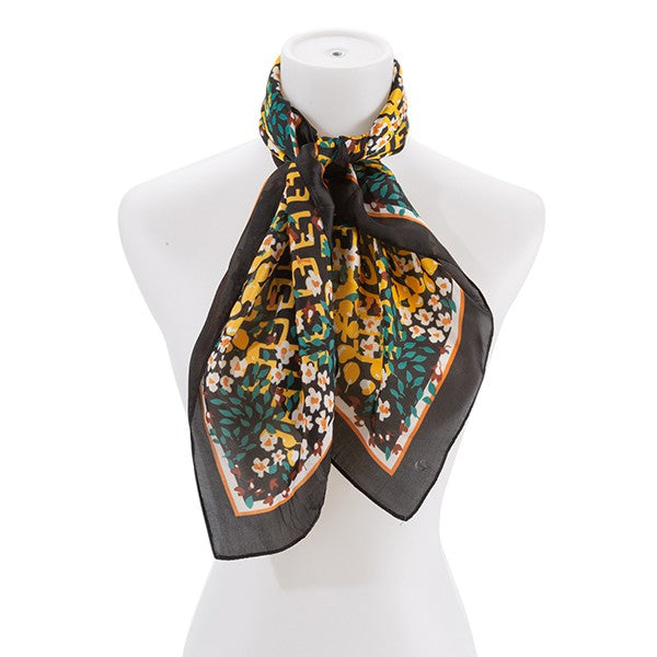 DAINTY FLORAL SILK SCARF