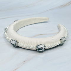 Pearls And Jewels Lined Headband